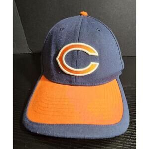 Chicago Bears NFL football GSH New Era 39Thirty Hat Cap Blue Orange‎ size L - XL